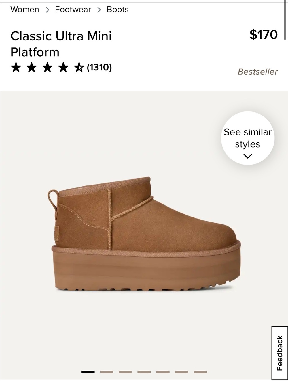 UGG mini platform boots for women